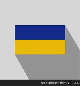 Ukraine flag Long Shadow design vector
