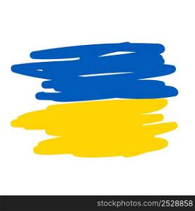 Ukraine flag. Support Ukraine sign. Sticker with colors of Ukrainian flag. War in Ukraine concept. Ukraine flag. Support Ukraine sign. Sticker with colors of Ukrainian flag. War in Ukraine concept.
