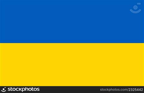 Ukraine flag. Ukraine national flag for freedom, sovereign and victory in war. Ukrainian official icon. UA emblem. Symbol of patriotic. Vector.