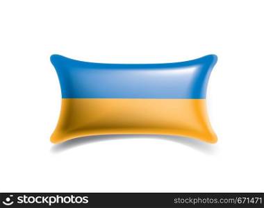 Ukraine flag, vector illustration on a white background.. Ukraine flag, vector illustration on a white background