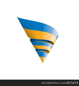 Ukraine flag, vector illustration on a white background.. Ukraine flag, vector illustration on a white background