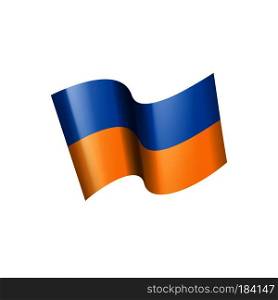 Ukraine flag, vector illustration on a white background. Ukraine flag, vector illustration