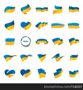 Ukraine flag, vector illustration. Ukraine flag, vector illustration on a white background