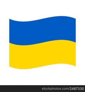 Ukraine flag wave sign icon