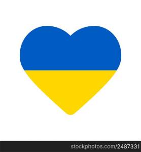 Ukraine heart flag icon symbol