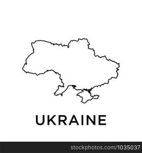 Ukraine map icon design trendy