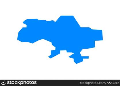 Ukraine minimalistic map icon. Outline country background. Vector illustration