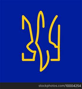 ukrainian trident. Ukrainian flag symbol. National symbol. Graphic element. Vector illustration. EPS 10.. ukrainian trident. Ukrainian flag symbol. National symbol. Graphic element. Vector illustration.