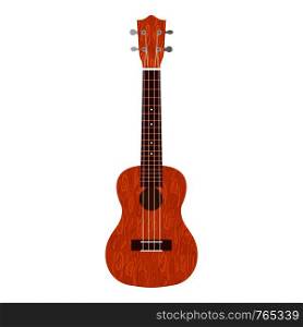 Ukulele Hawaiian guitar. From brown wood. Realistic vector illustration. Ukulele Hawaiian guitar. From brown wood. Realistic vector illustration.