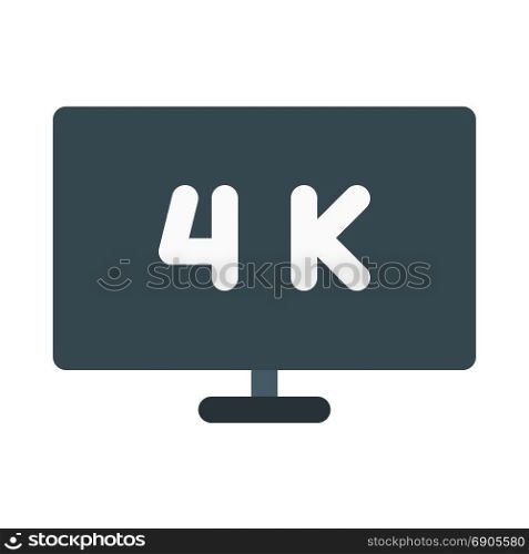 Ultra high definition television, icon on isolated background