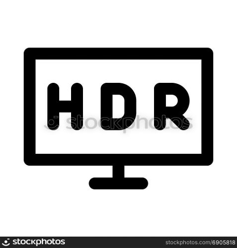 Ultra high definition television, icon on isolated background