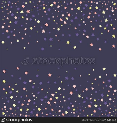 Ultra violet background with falling stars. Vector illustration.
