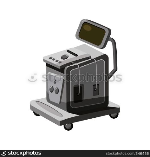 Ultrasonic scanner for medical examination icon in cartoon style on a white background. Ultrasonic scanner for medical examination icon