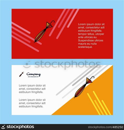Umbrella abstract corporate business banner template, horizontal advertising business banner.
