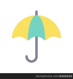 Umbrella flat color ui icon. Investment protection. Financial insurance. Weather accessory. Simple filled element for mobile app. Colorful solid pictogram. Vector isolated RGB illustration. Umbrella flat color ui icon