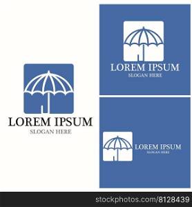 Umbrella icon and symbol vector template