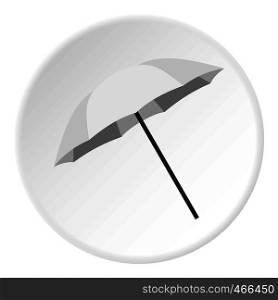 Umbrella icon in flat circle isolated on white background vector illustration for web. Umbrella icon circle