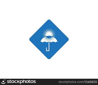 Umbrella icon logo vector