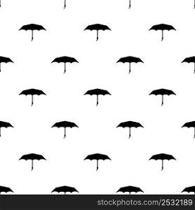 Umbrella Icon Seamless Pattern, Portable Parasol Folding Canopy, Rain, Sunlight, Heat Protector Vector Art Illustration