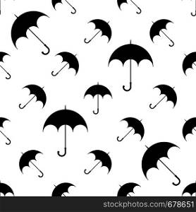 Umbrella Icon Seamless Pattern Vector Art Illustration