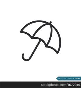 Umbrella Icon Vector Template Flat Design