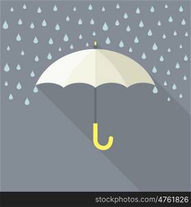 Umbrella in flat style. Vector illustration
