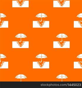 Umbrella in paddle pattern vector orange for any web design best. Umbrella in paddle pattern vector orange