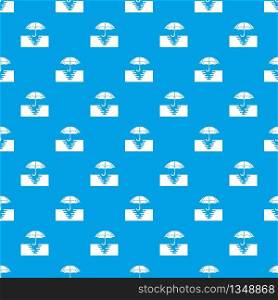Umbrella in paddle pattern vector seamless blue repeat for any use. Umbrella in paddle pattern vector seamless blue