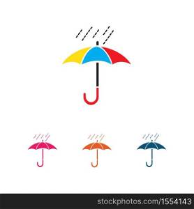 umbrella logo icon vector illustration template design