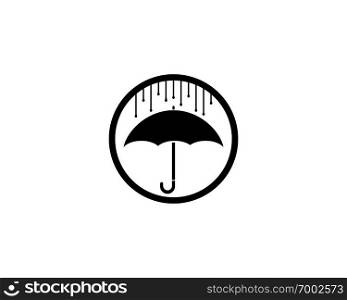 umbrella logo template vector icon illustration design 