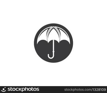 Umbrella symbol vector icon illustration
