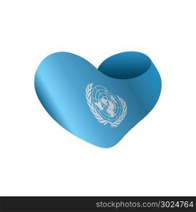 UN flag, vector illustration. UN flag, vector illustration on a white background