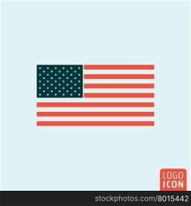 Unated states flag. USA flag icon. USA flag logo. USA flag symbol. Unaited states of America flag icon isolated minimal design. Vector illustration.
