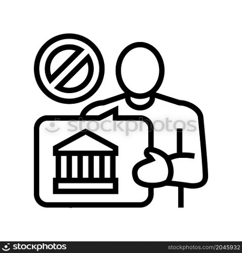 unbanked finance line icon vector. unbanked finance sign. isolated contour symbol black illustration. unbanked finance line icon vector illustration