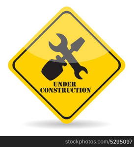 Under Construction. Isolated on White Background. Vector Illustration. Eps10. Under Construction. Vector Illustration