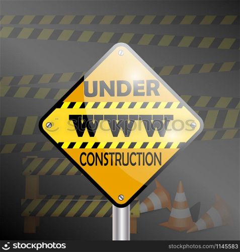 Under construction sign. Vector