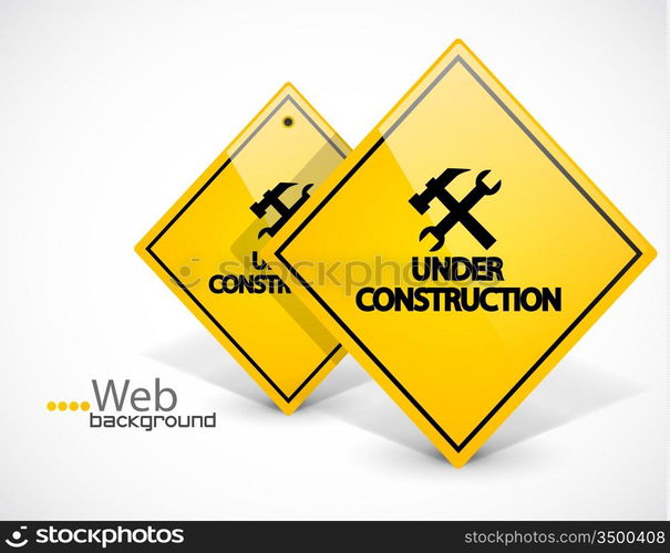 Under construction vector background