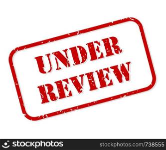 Under review red rubber stamp vector isolated