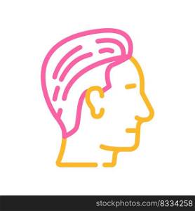 undercut hairstyle male color icon vector. undercut hairstyle male sign. isolated symbol illustration. undercut hairstyle male color icon vector illustration