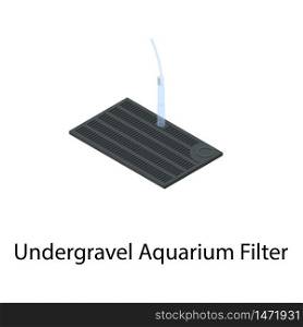 Undergravel aquarium filter icon. Isometric of undergravel aquarium filter vector icon for web design isolated on white background. Undergravel aquarium filter icon, isometric style