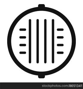 Underground manhole icon simple vector. Street lid. Circle metal. Underground manhole icon simple vector. Street lid