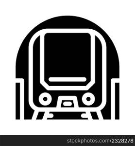 underground metro train glyph icon vector. underground metro train sign. isolated contour symbol black illustration. underground metro train glyph icon vector illustration