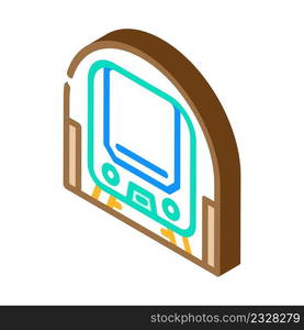 underground metro train isometric icon vector. underground metro train sign. isolated symbol illustration. underground metro train isometric icon vector illustration