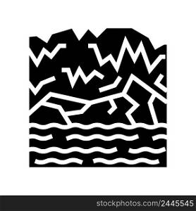 underground river glyph icon vector. underground river sign. isolated contour symbol black illustration. underground river glyph icon vector illustration