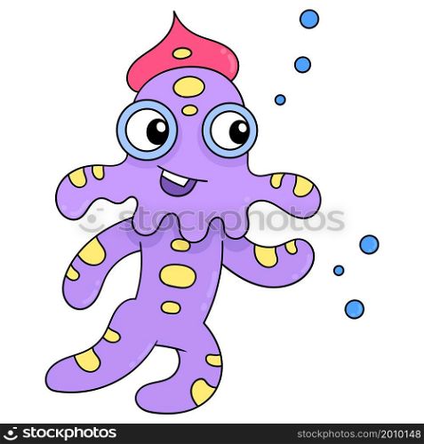 underwater creature are having fun swimming