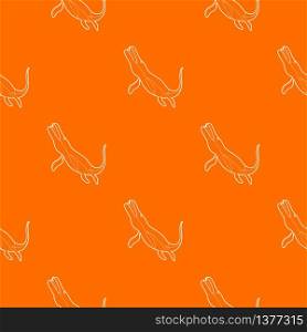 Underwater dinosaur pattern vector orange for any web design best. Underwater dinosaur car pattern vector orange