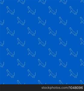 Underwater dinosaur pattern vector seamless blue repeat for any use. Underwater dinosaur car pattern vector seamless blue
