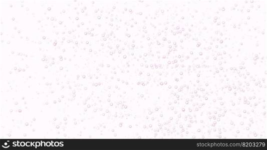 Underwater fizzing bubbles, soda or ch&agne carbonated drink, pink sparkling water. Effervescent drink. Aquarium, sea, ocean bubbles vector illustration.. Underwater fizzing bubbles, soda or ch&agne carbonated drink, sparkling water.