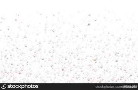 Underwater fizzing bubbles, soda or champagne carbonated drink, red sparkling water. Effervescent drink. Aquarium, sea, ocean bubbles vector illustration.. Underwater fizzing bubbles, soda or champagne carbonated drink, sparkling water.