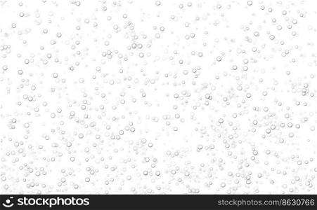 Underwater fizzing bubbles, soda or champagne carbonated drink, sparkling water isolated on white background. Effervescent drink. Aquarium, sea, ocean bubbles vector illustration.. Underwater fizzing bubbles, soda or champagne carbonated drink, sparkling water isolated on white background.